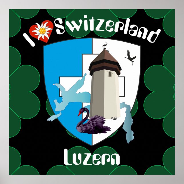 Luzern Schweiz Switzerland Poster (Front)