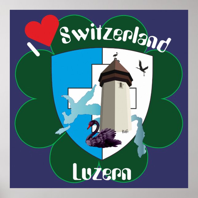 Luzern Schweiz Switzerland Poster (Front)