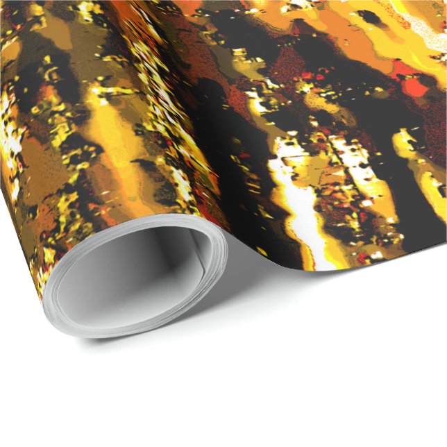 Luzes foscas de vela sob uma placa de gelo wrapping paper (Roll Corner)