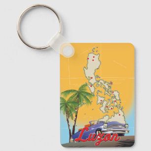 Luzon Philippines Travel poster Acrylic Award Key Ring