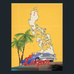 Luzon Philippines Travel poster (test)<br><div class="desc">Luzon Philippines Travel poster -beautiful style vintage vacation map decorated with. red bi plane.</div>
