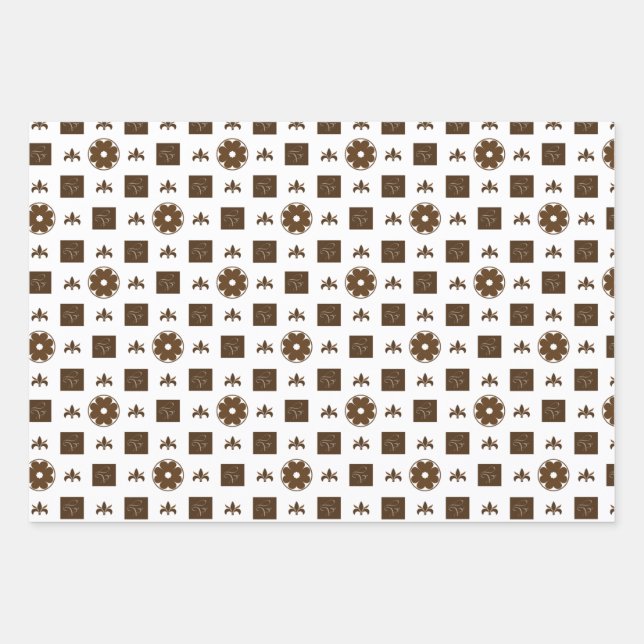 LV CHOCOLATE&VANILLA WRAPPING PAPER SHEET (Front)