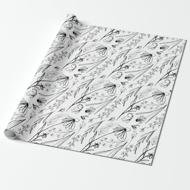 LV Floral Wrapping Paper (Unrolled)