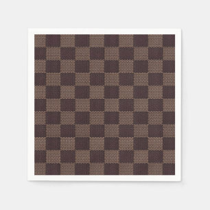 LV inspired chequered napkins
