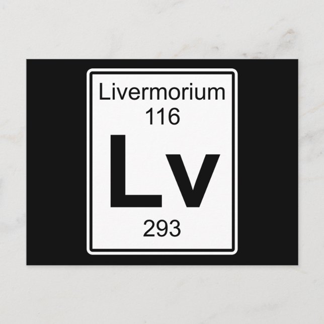 Lv - Livermorium Postcard (Front)