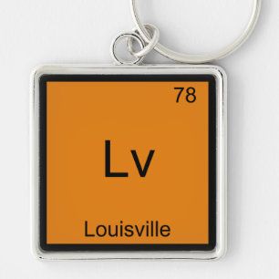 Lv - Louisville City Chemistry Element Symbol Tee Key Ring