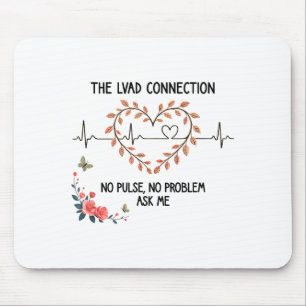 Lvad No Pulse No Problem Survivor Heartbeat Ecg He Mouse Pad