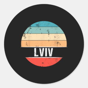 Lviv Ukraine City Trip Classic Round Sticker