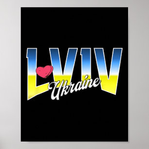 Lviv Ukraine Patriotic Flag National Pride  Poster