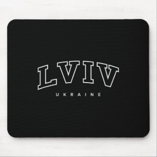 Lviv Ukraine Trendy Varsity Athletic Style Mouse Pad
