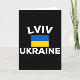 Lviv Ukraine Ukrainian Flag Country City Tourist S Card