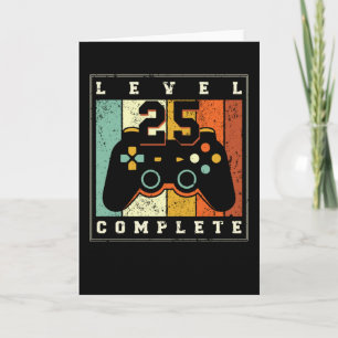 LVL 25 Complete Gamer's Birthday Card