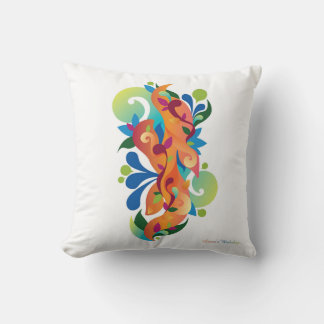LW Abstract Nature Orange Throw Pillow