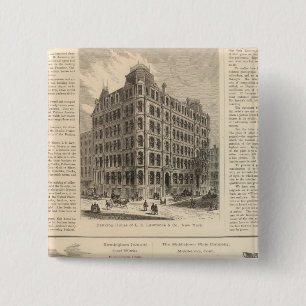 LW Lawrence and Bankers Birmingham Iron 15 Cm Square Badge