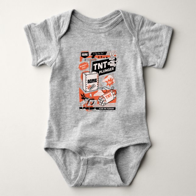 LWILE E. COYOTE™ | ACME TNT Dynamite Plunger Baby Bodysuit (Front)