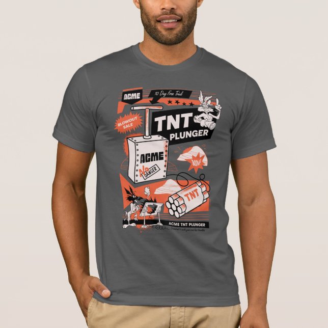 LWILE E. COYOTE™ | ACME TNT Dynamite Plunger T-Shirt (Front)