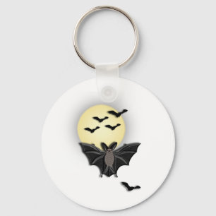 LWood Bat Halloween Key Ring