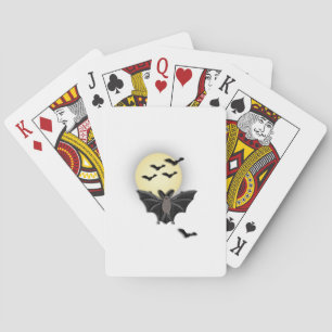 LWood Bat Halloween Playing Cards