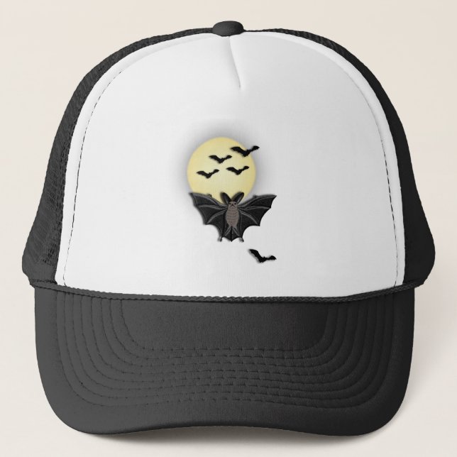 LWood Bat Halloween Trucker Hat (Front)