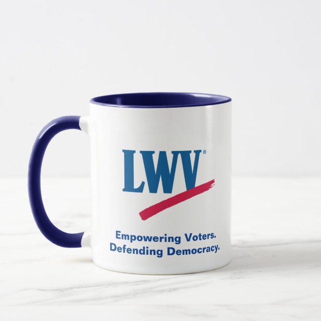 LWV Mug with Blue Accent. (Left)