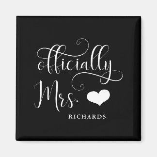 Ly Mrs New Bride With Heart Dark  Magnet