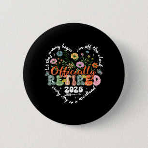 ly Retired 2026 Floral Flower Retirement Women 6 Cm Round Badge