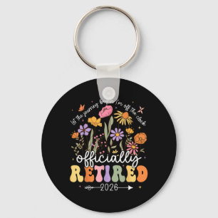 ly Retired 2026 Floral Retirement Women Teacher Key Ring