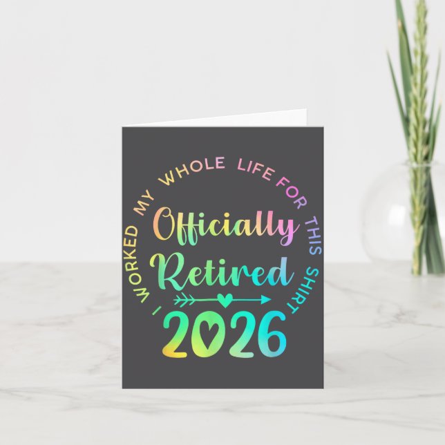 Ly Retired 2026 Funny Retirement For Women  Card (Front)
