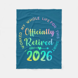 Ly Retired 2026 Funny Retirement For Women  Fleece Blanket