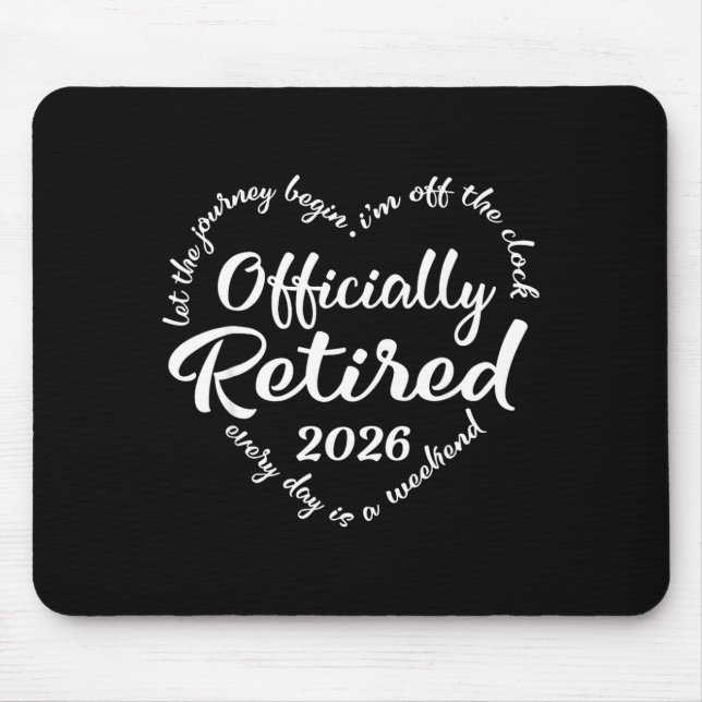 Ly Retired 2026 Hear For Women Retirement  Mouse Pad (Front)