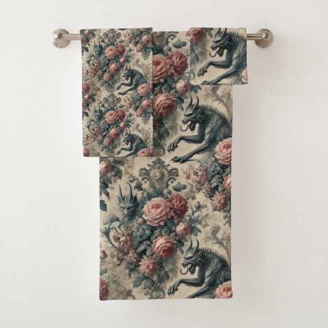 Lycans & Lullabies – Gothic Victorian  Bath Towel Set (Insitu)