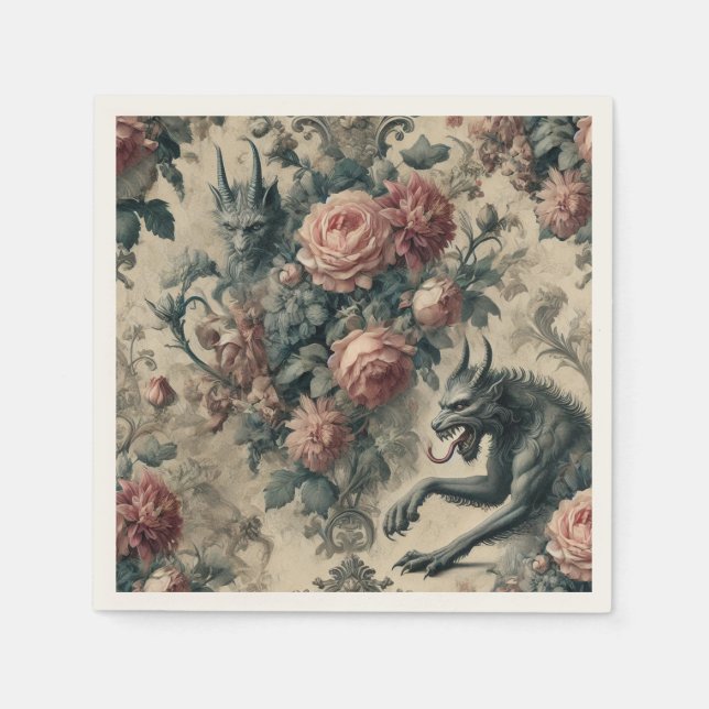 Lycans & Lullabies – Gothic Victorian Design Napkin (Front)