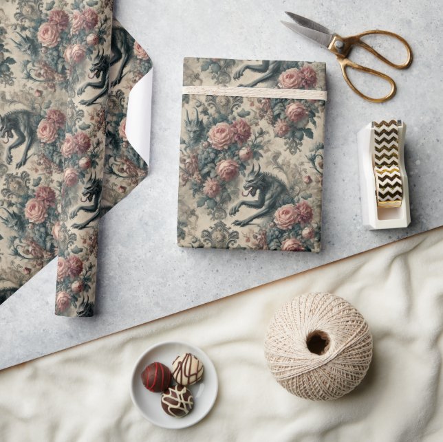 Lycans & Lullabies – Gothic Victorian Design Wrapping Paper (Crafts)
