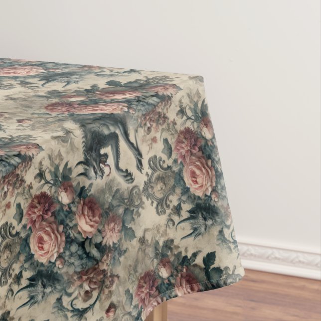 Lycans & Lullabies – Gothic Victorian Med Pattern Tablecloth (In Situ)
