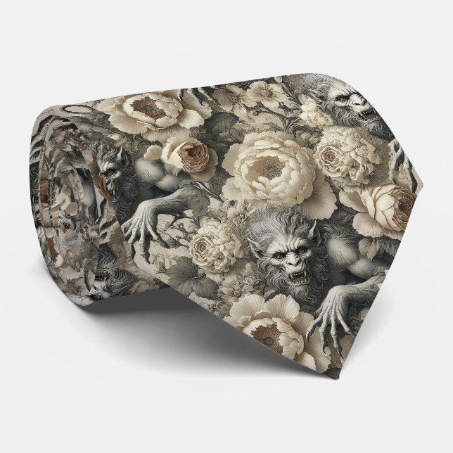 Lycanthropic Splendour – Gothic Victorian  Tie (Rolled)