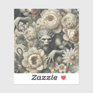 Lycanthropic Splendour – Gothic Werewolf Floral 