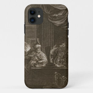 Lycaon Metamorphosed into a Wolf, 1731 (engraving) iPhone 11 Case