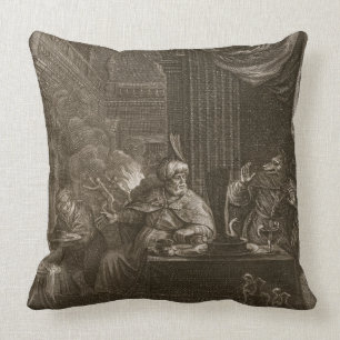 Lycaon Metamorphosed into a Wolf, 1731 (engraving) Cushion
