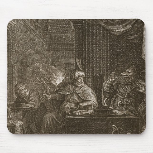 Lycaon Metamorphosed into a Wolf, 1731 (engraving) Mouse Pad (Front)