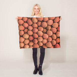 Lychee or Litchi fruit vegan and vegetarian gift Fleece Blanket