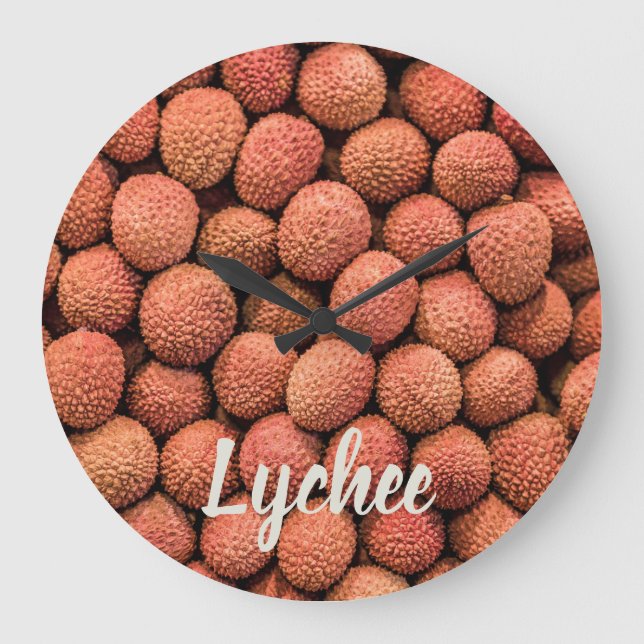 Lychee or Litchi fruit vegan and vegetarian gift Large Clock (Front)