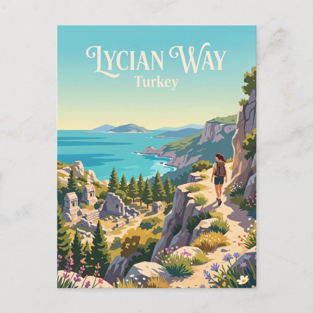 Lycian Way Turkey Postcard (Front)