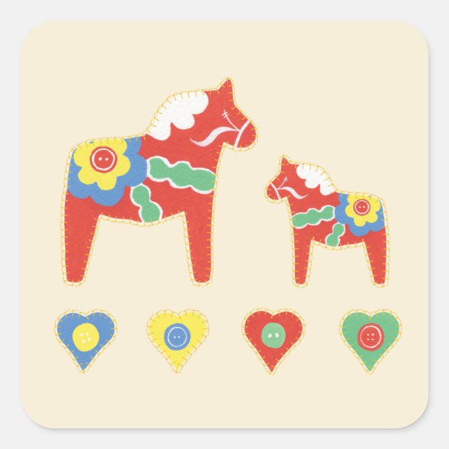 Lycka Till Baby Shower Sticker (Front)