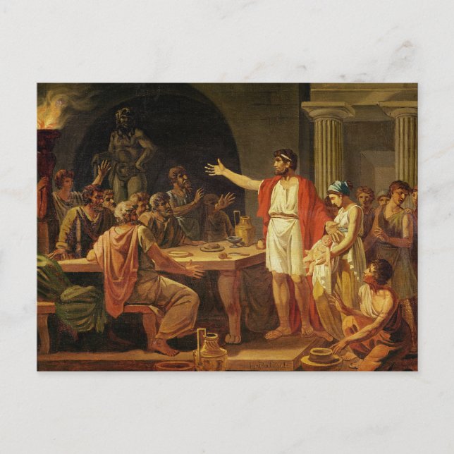 Lycurgus Showing the Ancients of Sparta their Postcard (Front)