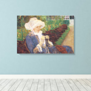 Lydia Crocheting in Garden at Marly, Mary Cassatt Canvas Print