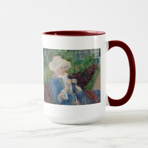 Lydia Crocheting in the Garden at Marly Mug