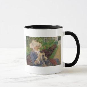Lydia Crocheting in the Garden of Marly, Mary Cass Mug