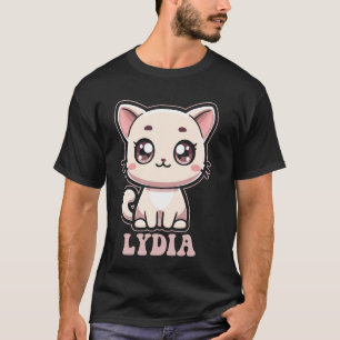 Lydia Cute Kitty Cat Design for Girls Name Lydia T-Shirt