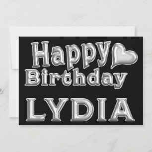 Lydia Happy Birthday Karte Grußkarte mit Herz Card