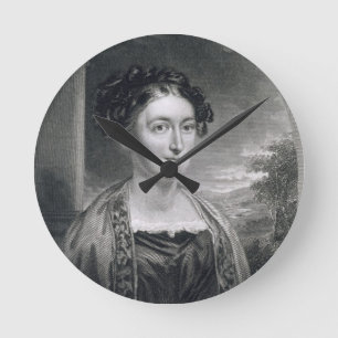 Lydia Huntley Sigourney (1791-1865), engraved by B Round Clock